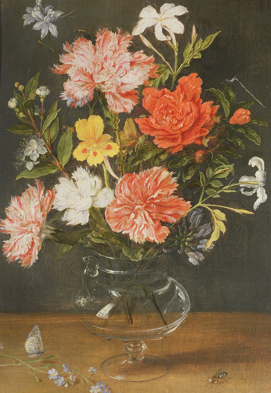 Stilleben av nelliker og andre blomster av Jan Brueghel the Younger