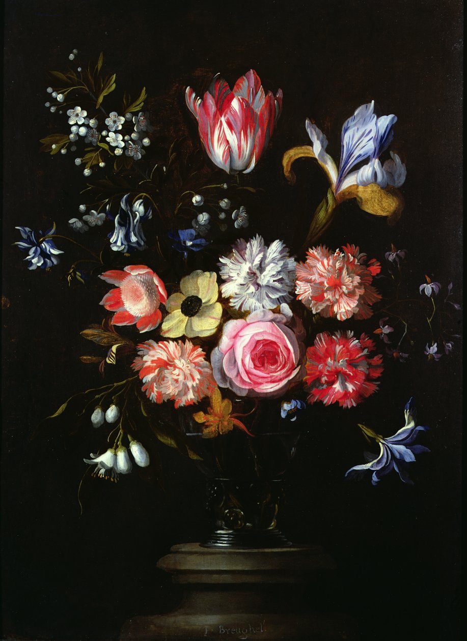 Still Life of Flowers (olje på panel) av Jan the Younger Brueghel