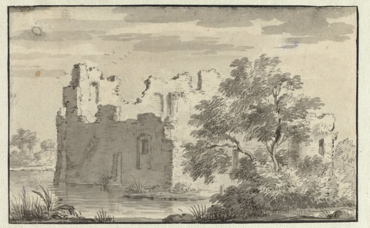 Ruinene av Huis te Forest of Oosterwijk av Jan van Aken (attributed to)