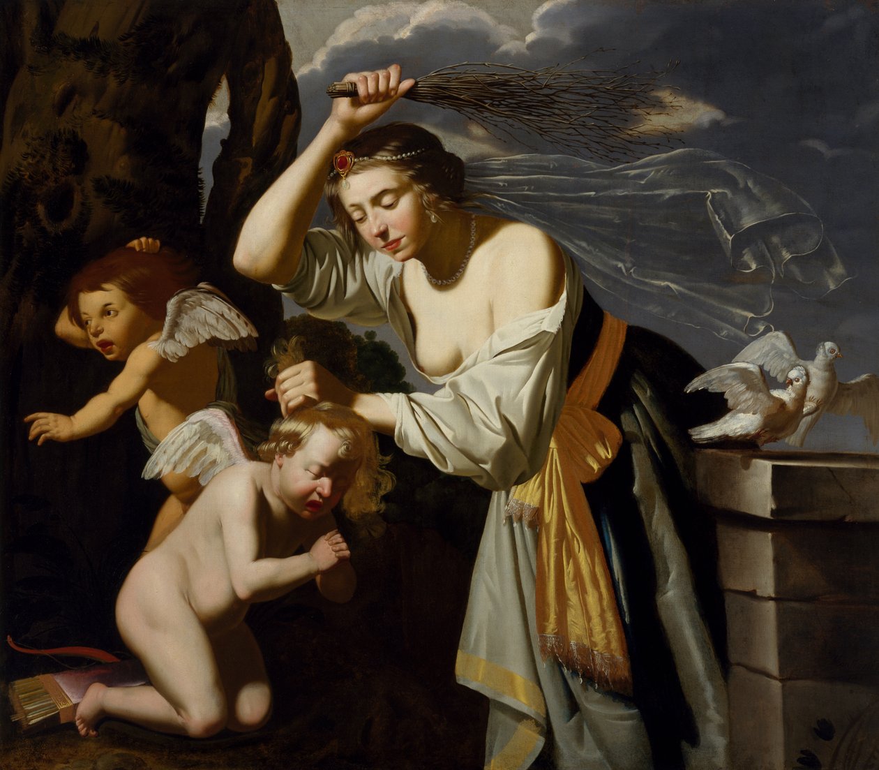 Venus tukte Amor, 1628 av Jan van Bijlert or Bylert