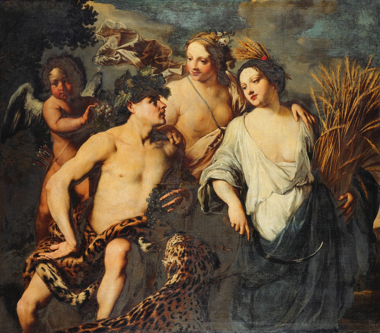 "Uten Ceres og Bacchus er Venus kald", 1645 av Jan van Bike Miel