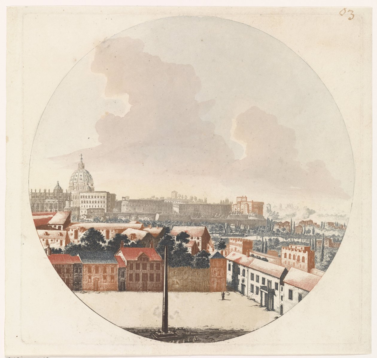Utsikt over Roma av Jan van Call (I) (possibly)