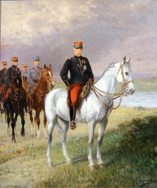 Marshal Joseph Joffre (1852-1931) (olje på lerret) av Jan van Chelminski