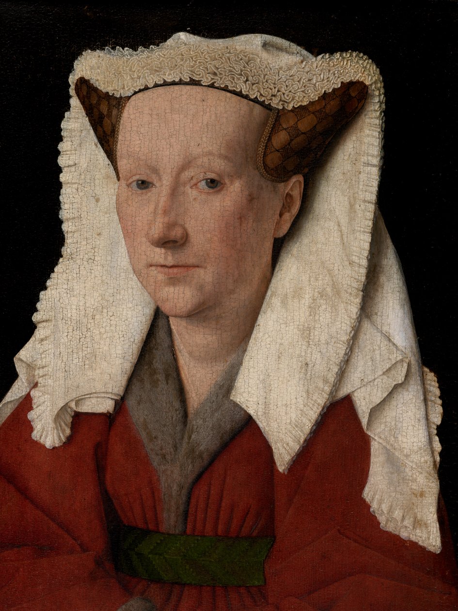Detalj av portrett av Margareta van Eyck av Jan van Eyck
