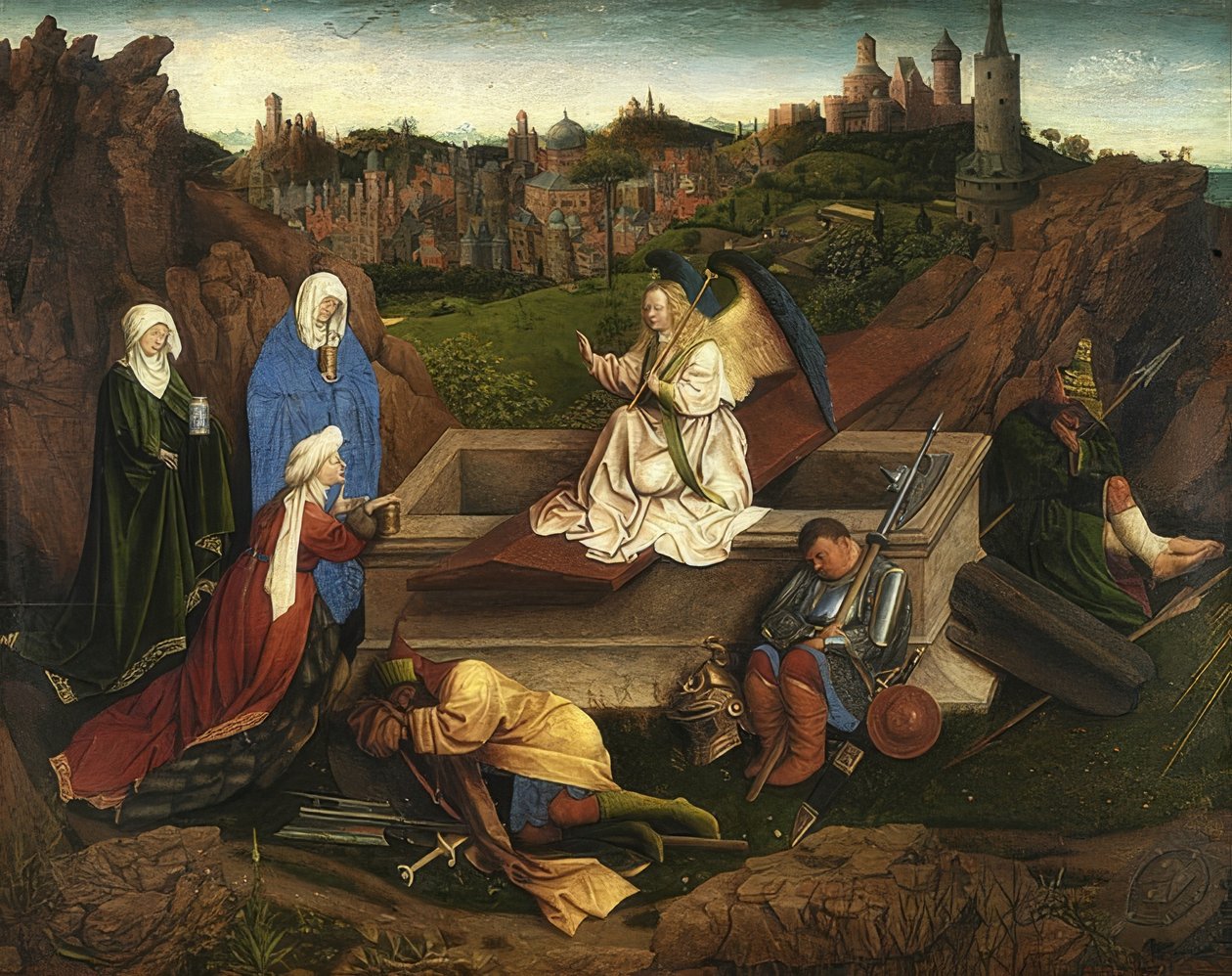 De tre Mariane ved Kristi grav av Jan van Eyck