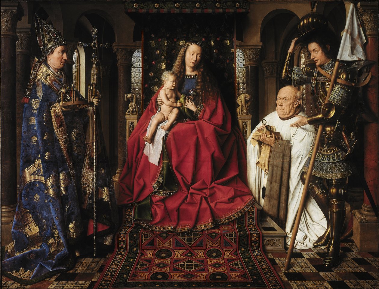 Madonnaen med Canon van der Paele, 1436 av Jan van Eyck