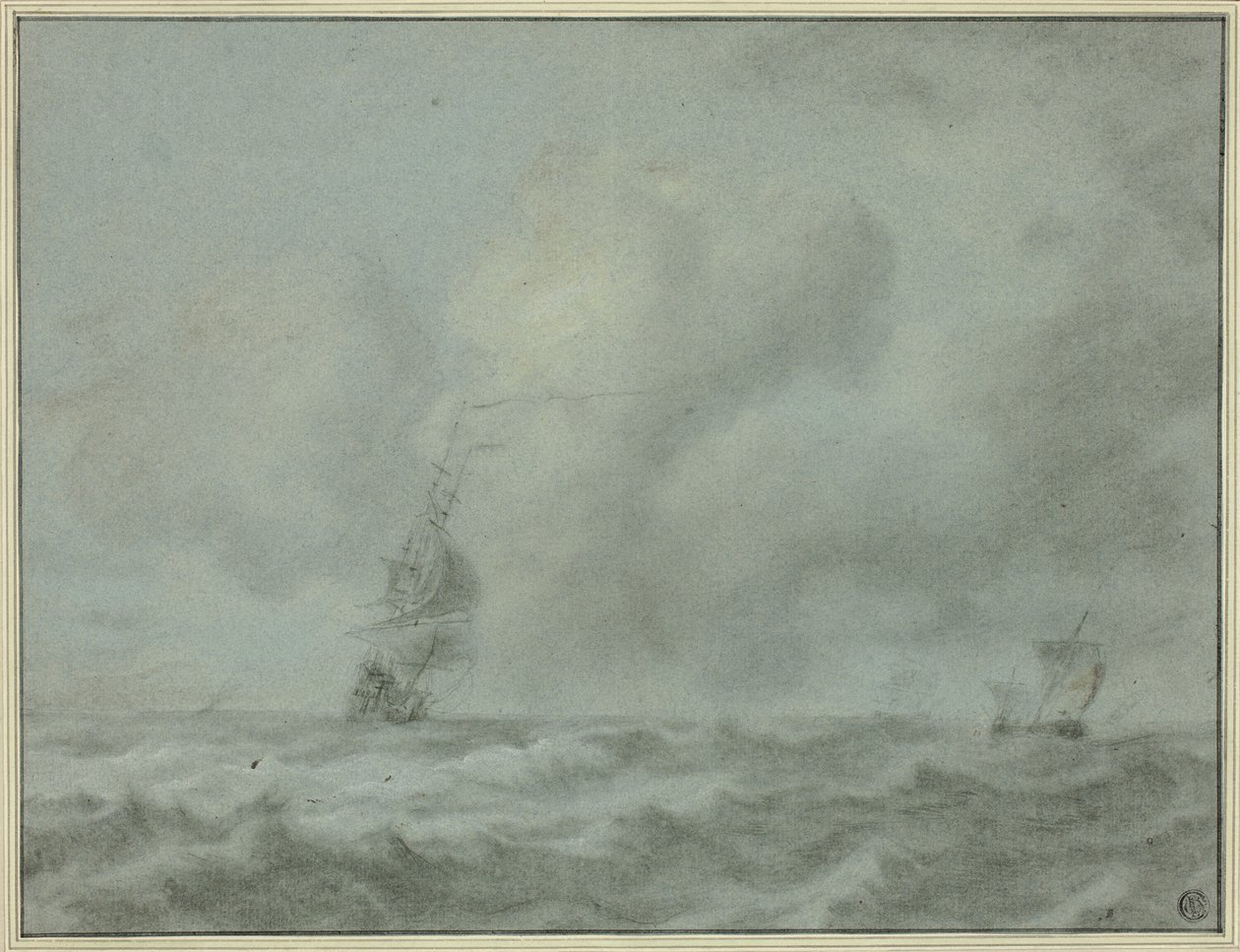 Båter på havet av Jan van Goyen