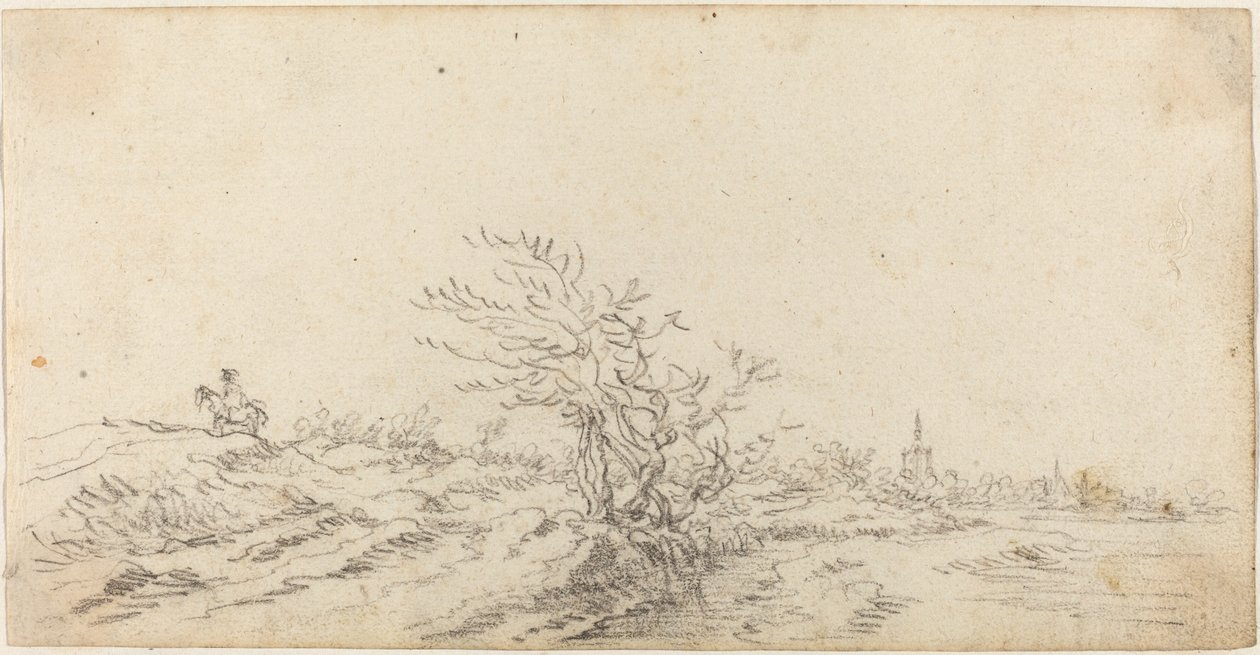 Rytter blant sanddynene av Jan van Goyen
