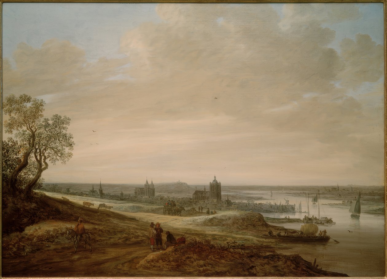 Panoramalandskap med utsikt over Arnhem av Jan van Goyen