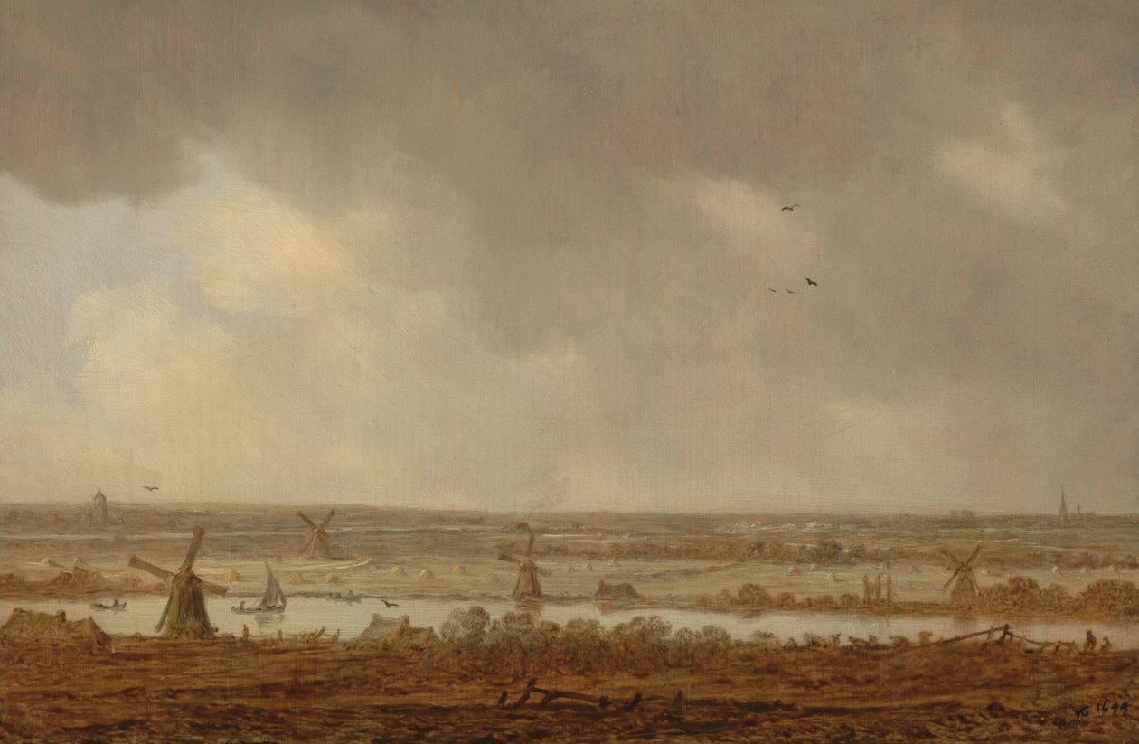 Polderlandskap av Jan van Goyen
