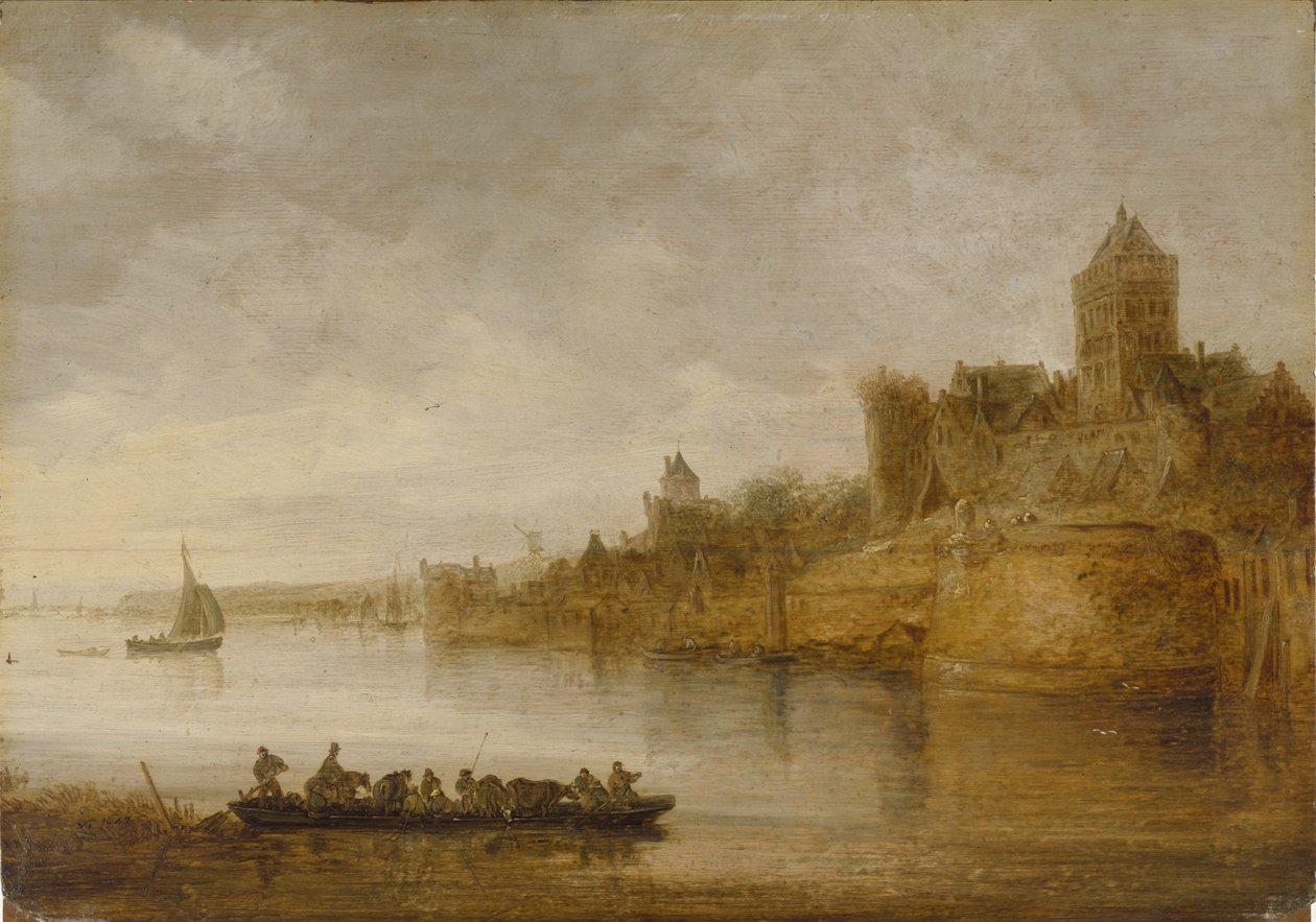 Nijmegens middelaldermurer av Jan van Goyen