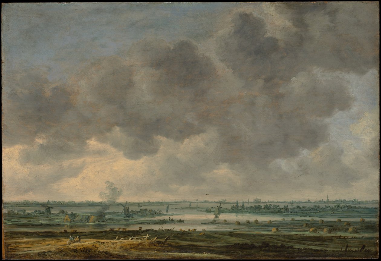 Utsikt over Haarlem og Haarlemmer Meer av Jan van Goyen