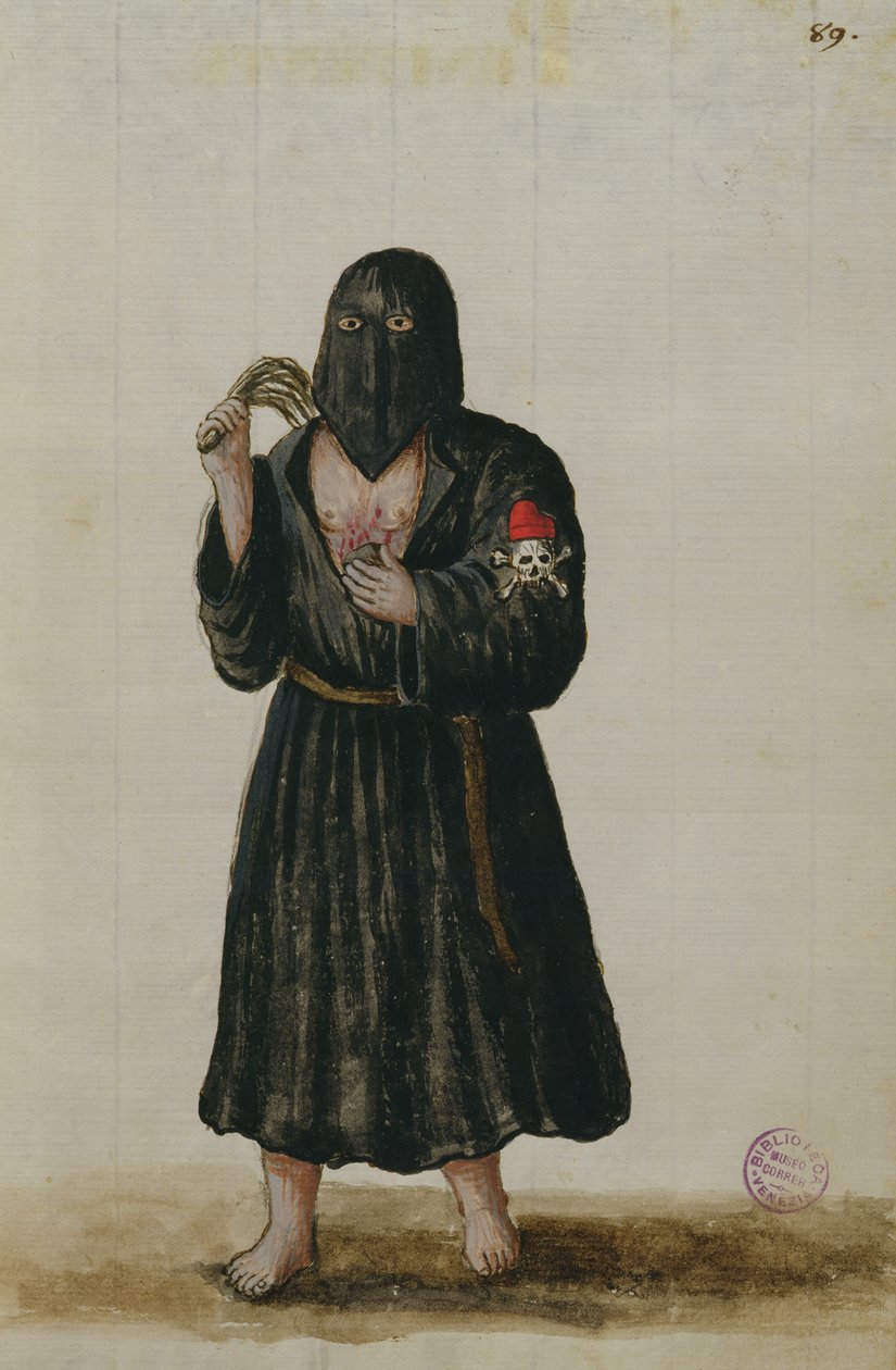 A Penitent (penn og blekk og wc på papir) av Jan van Grevenbroeck