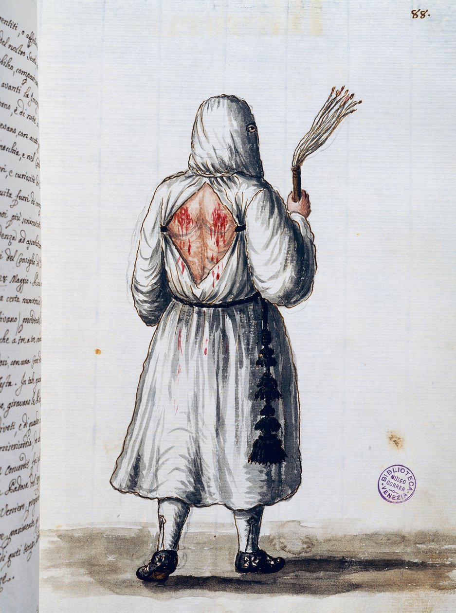 Battuti-broderskapet, som ankom nordfra i 1399 og ikke ble akseptert i Venezia av Doge Antonio Venier, bind II, f 88, av Giovanni di Grevembroch eller Grevenbroch (1731-1807) av Jan van Grevenbroeck