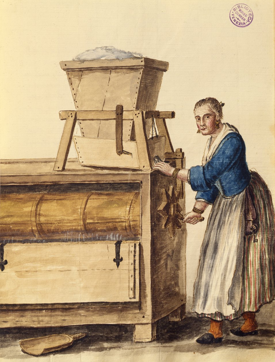 Bolting mel (penn og blekk og akvarell på papir) av Jan van Grevenbroeck