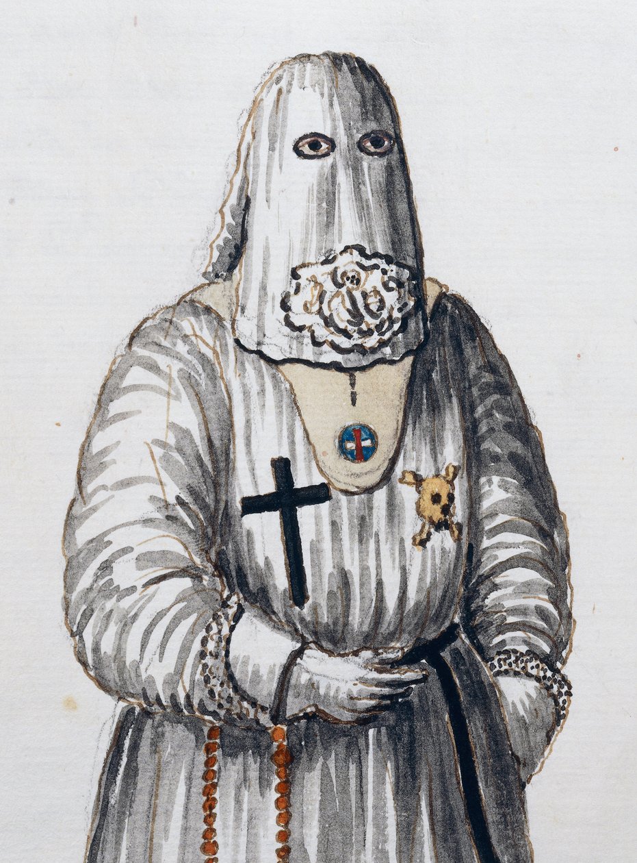 Confraternity of the Intercession of Christ, grunnlagt 1. februar 1500 av Canons Regular of St, Savior in Venezia, bind II, f 66, av Giovanni di Grevembroch eller Grevenbroch (1731-1807) av Jan van Grevenbroeck