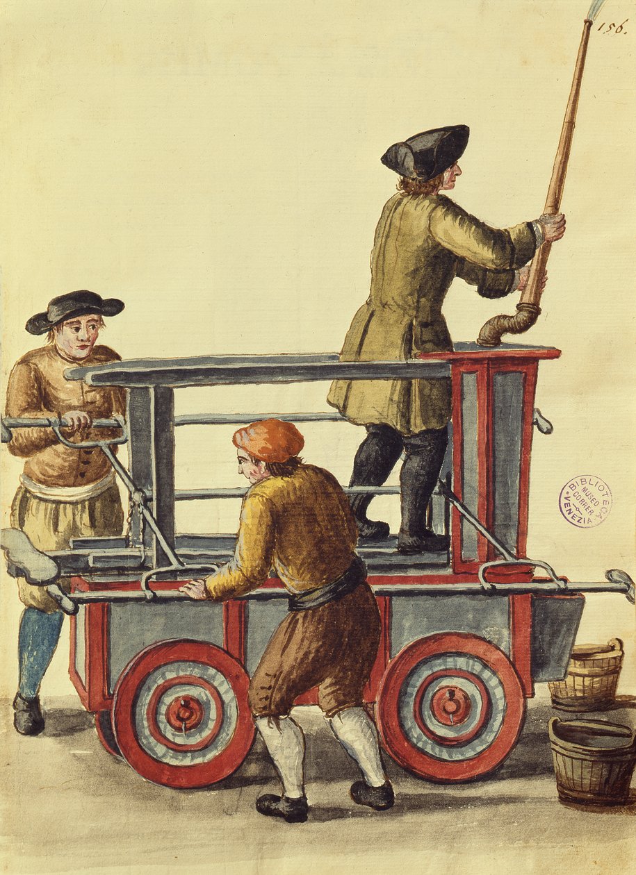 Hydraulisk pumpe (penn, blekk og wc på papir) av Jan van Grevenbroeck