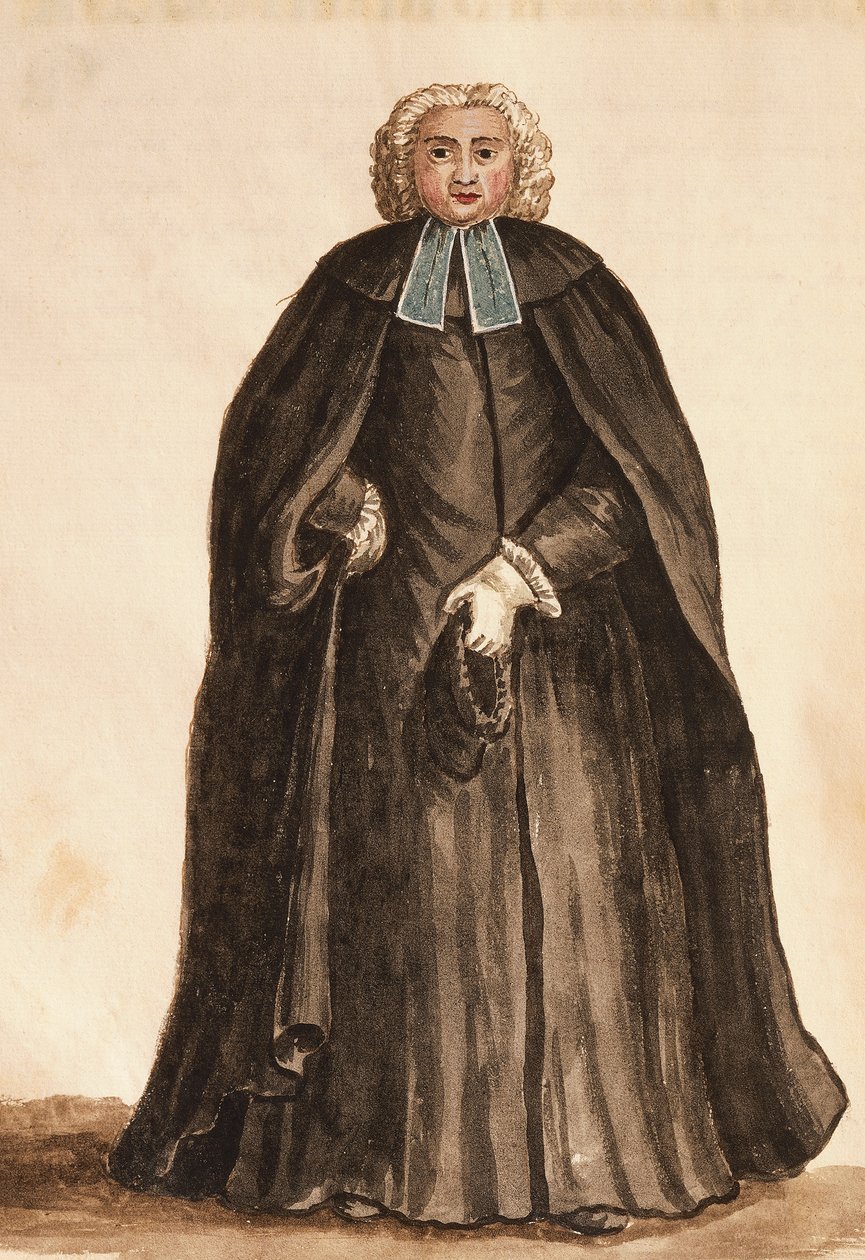 Master of the Doge's Chapel fra The costumes of Venicens av Giovanni di Grevembroch (1731-1807), Akvarell av Jan van Grevenbroeck