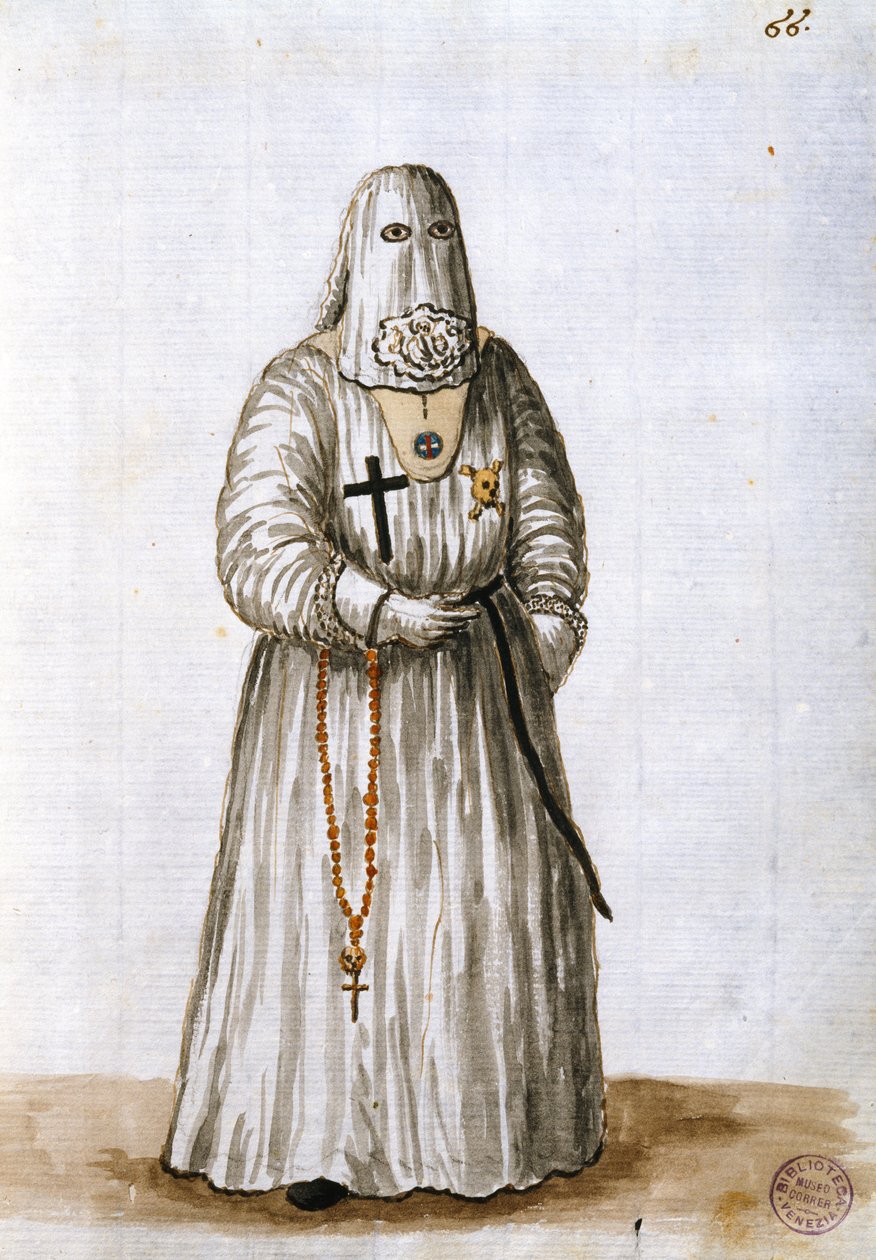 Robes of the Confraternity of the Suffering of Christ (penn og blekk og wc på papir) av Jan van Grevenbroeck