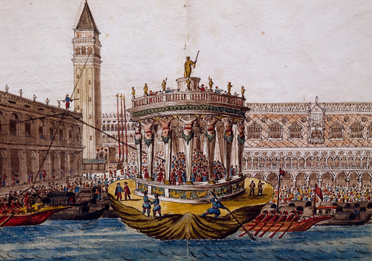 Verdensteater, turnering i Venezia av Brotherhood of Knights of Garter av Jan van Grevenbroeck