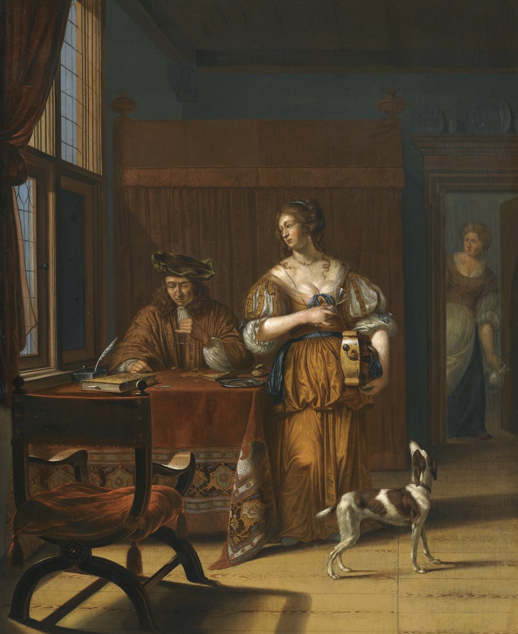 Pengeveksleren, 1675 av Jan van Haensbergen