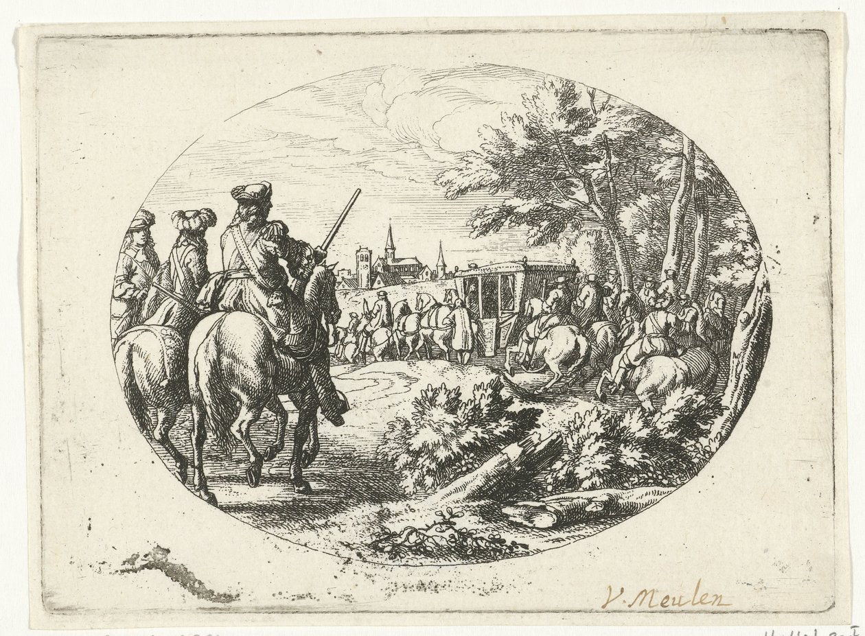 Beleiring av en by Militære scener fra livet til Louis XIV, kongen av Frankrike (serietittel) av Jan van Huchtenburg