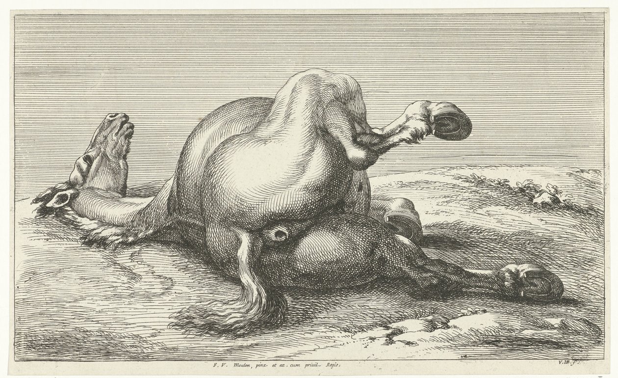 falt hest Dead Horses (serietittel) av Jan van Huchtenburg