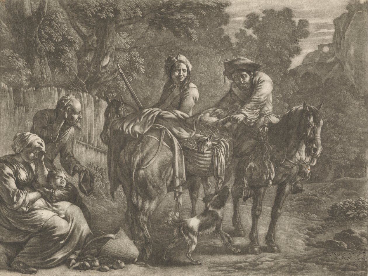 Plyngere, ranet en bonde og hans kone av Jan van Huchtenburg