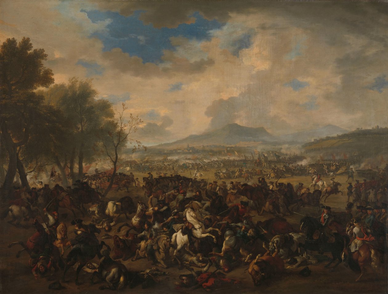 Slaget ved Ramillies mellom franskmennene og de allierte maktene, 23. mai 1706 av Jan van Huchtenburg