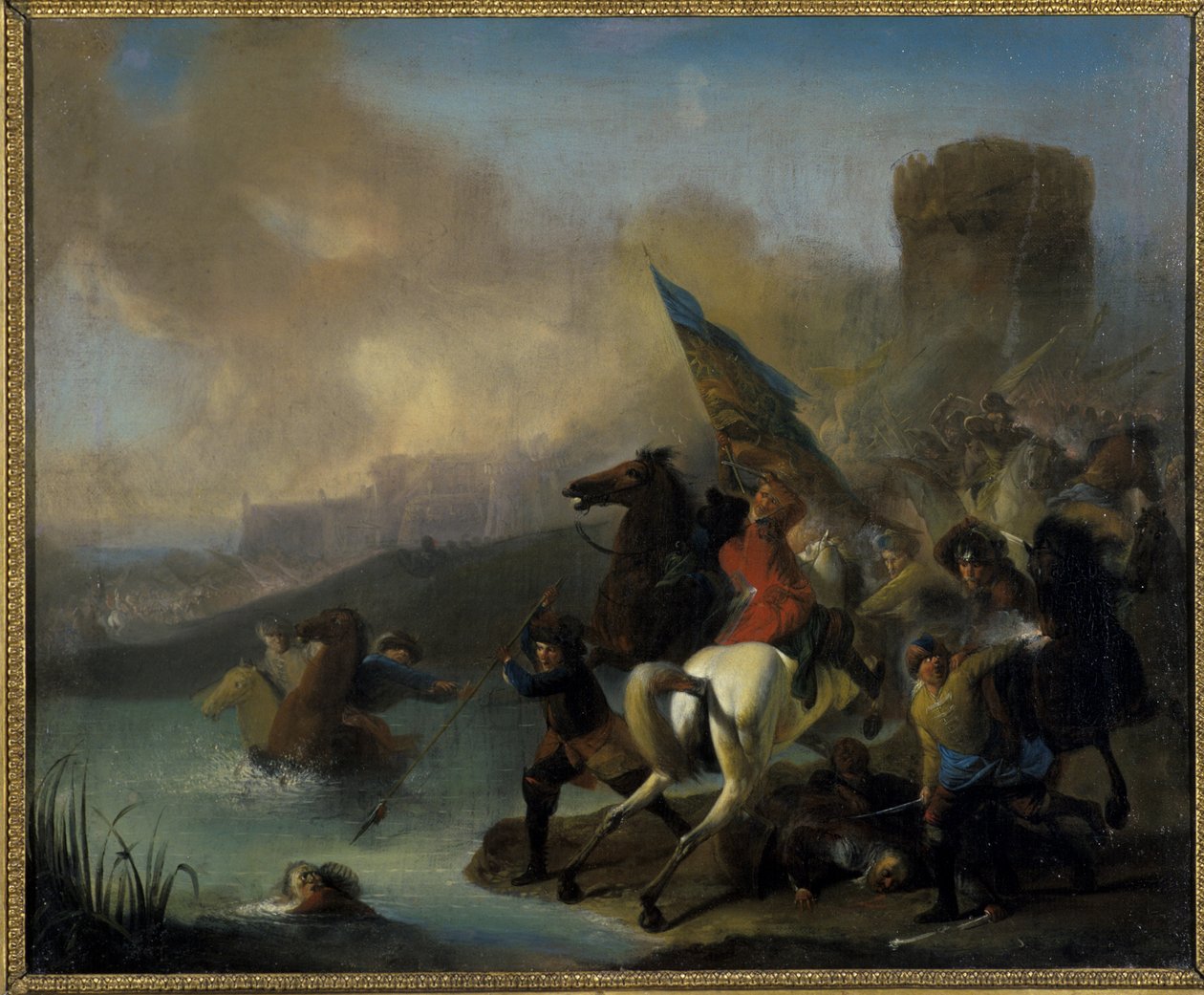 Kampscene av Jan van Huchtenburgh