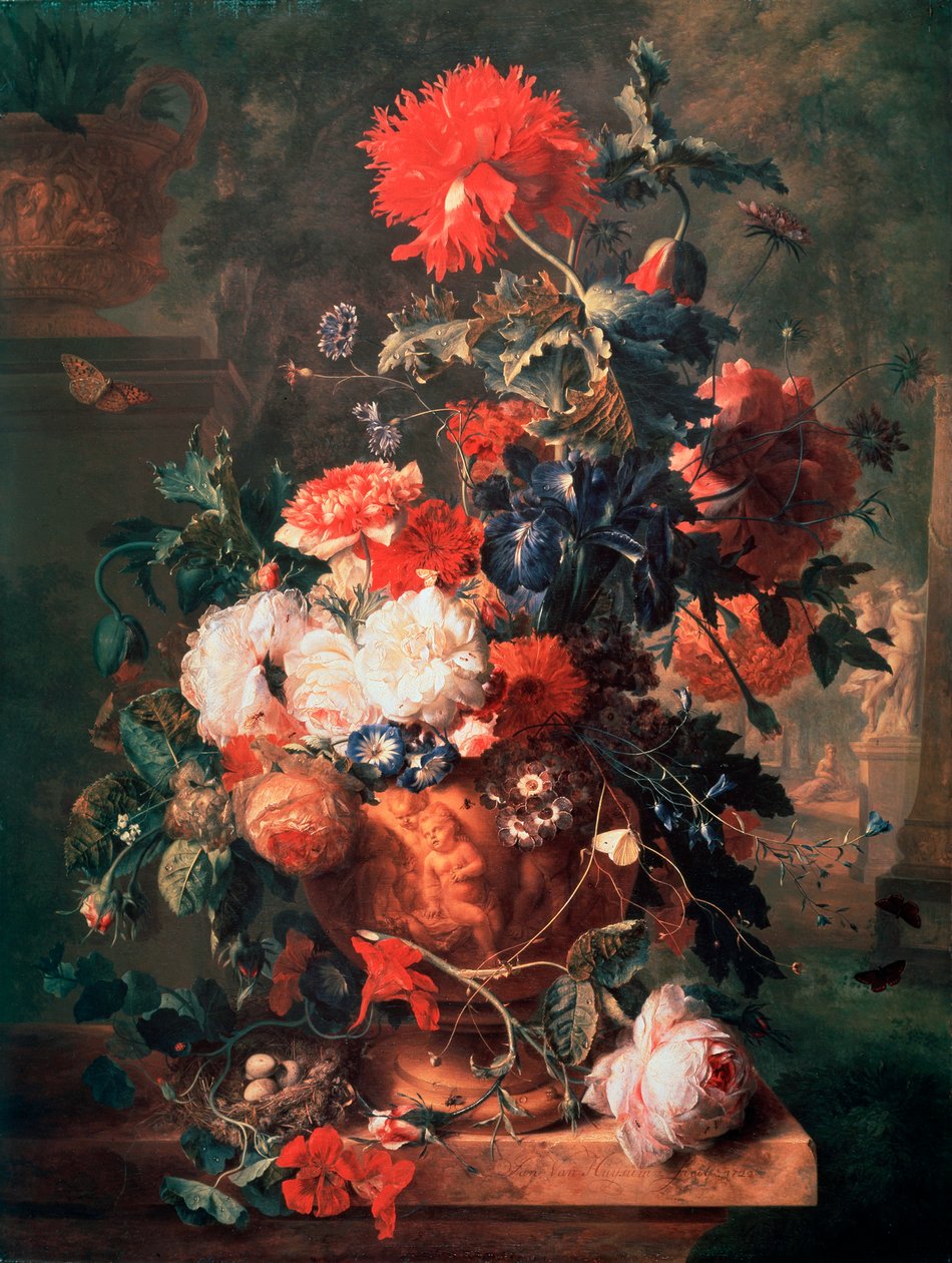 Blomster, 1722. av Jan van Huysum