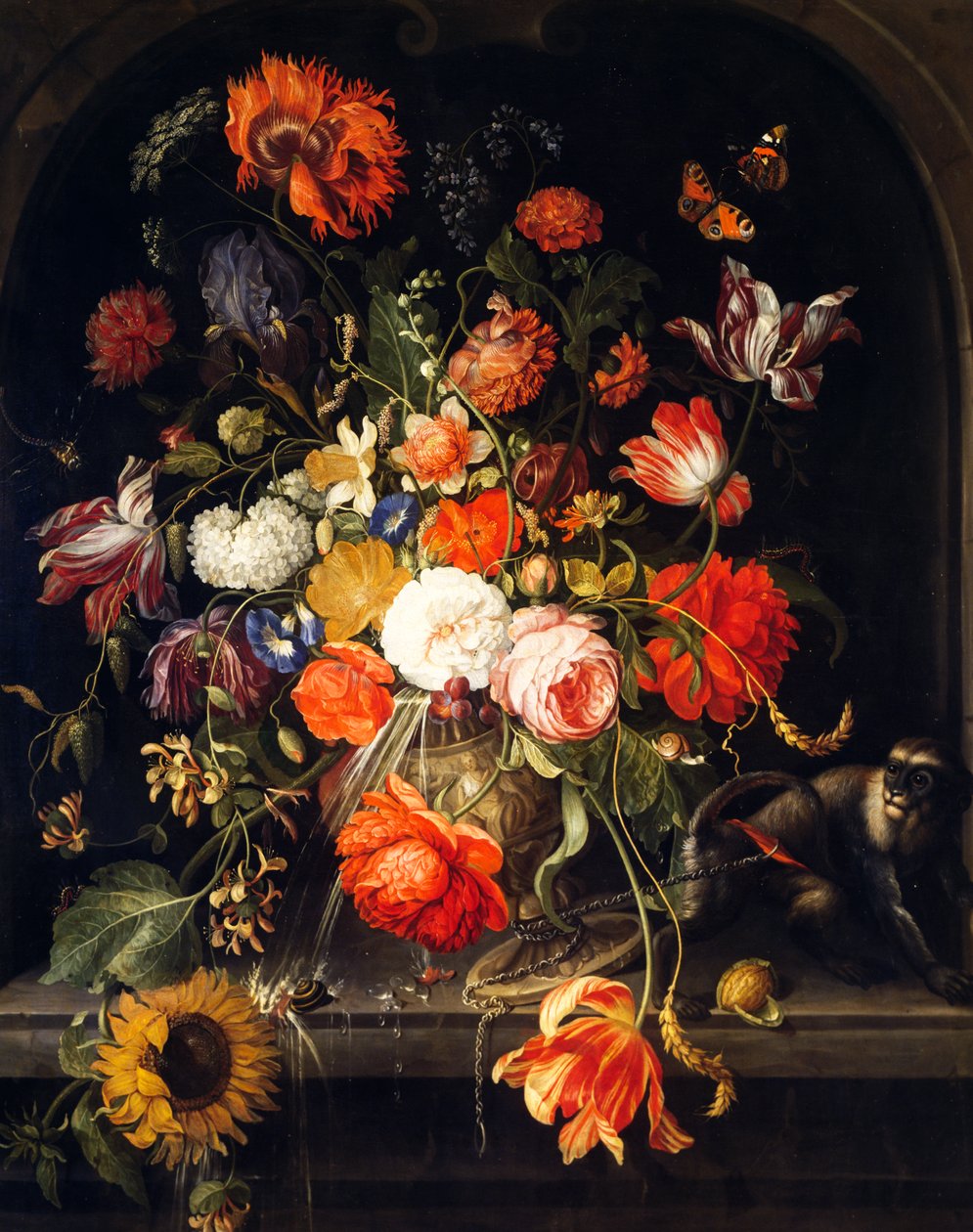 Blomster, av Jan van Huysum (1682-1749) av Jan van Huysum