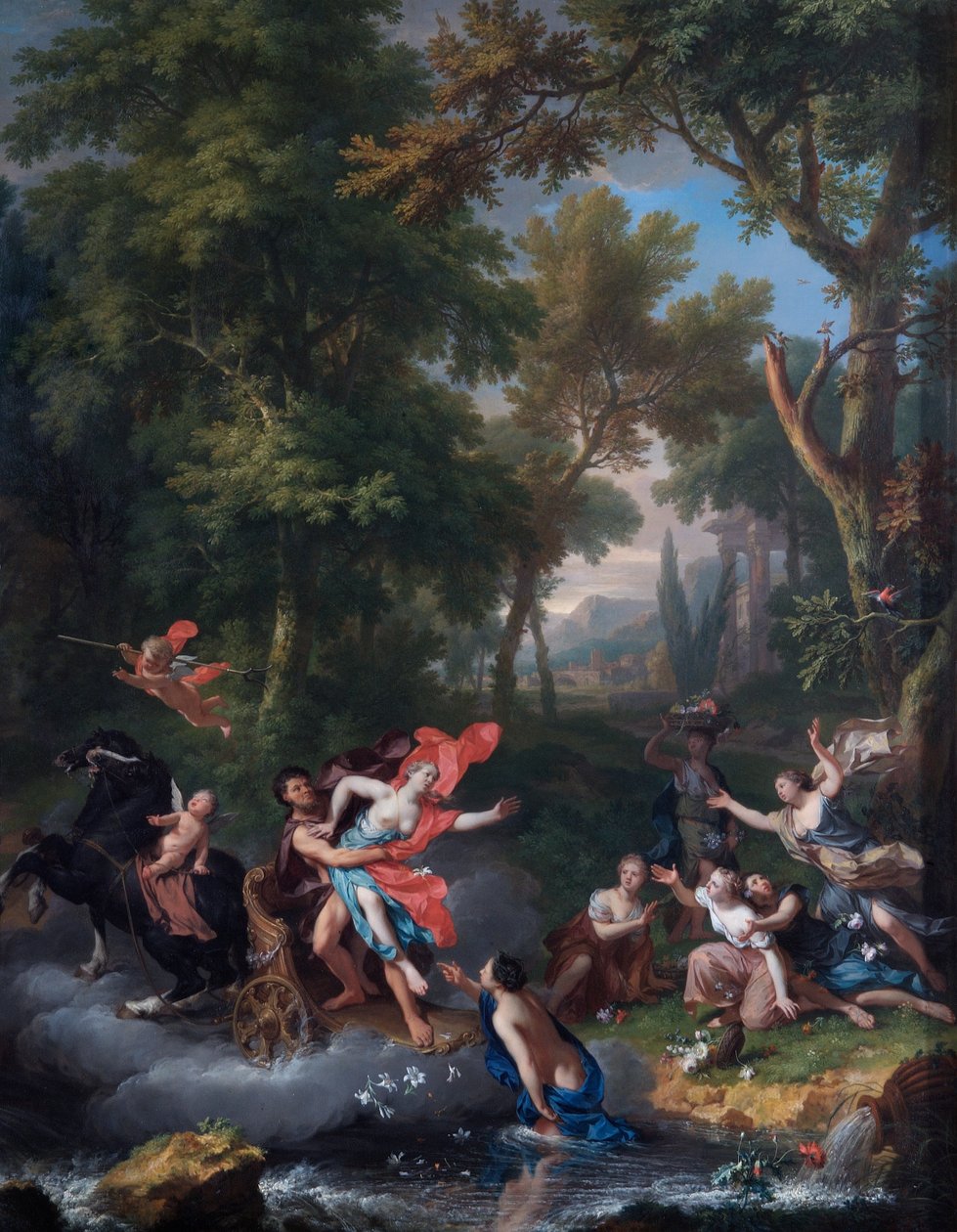 The Rape of Proserpina (olje på eikepanel) av Jan van Huysum