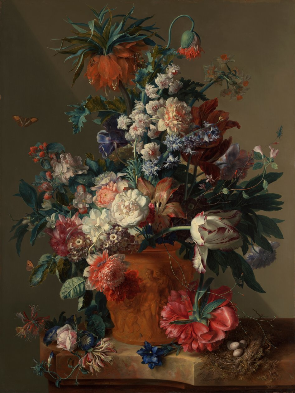""Vase med blomster"" av Jan van Huysum