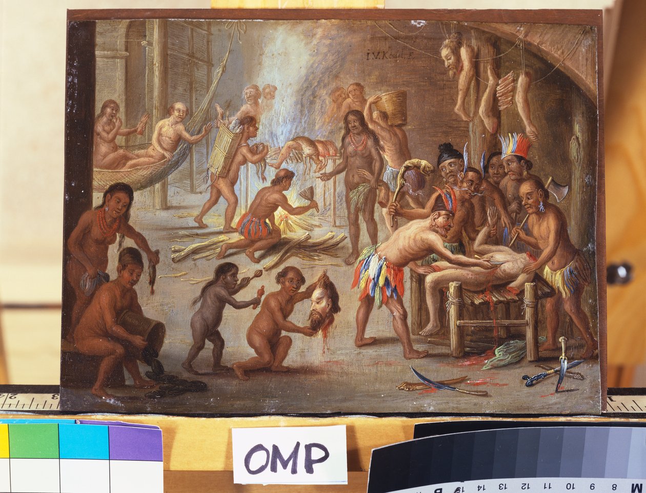 indianere som kannibaler av Jan van Kessel