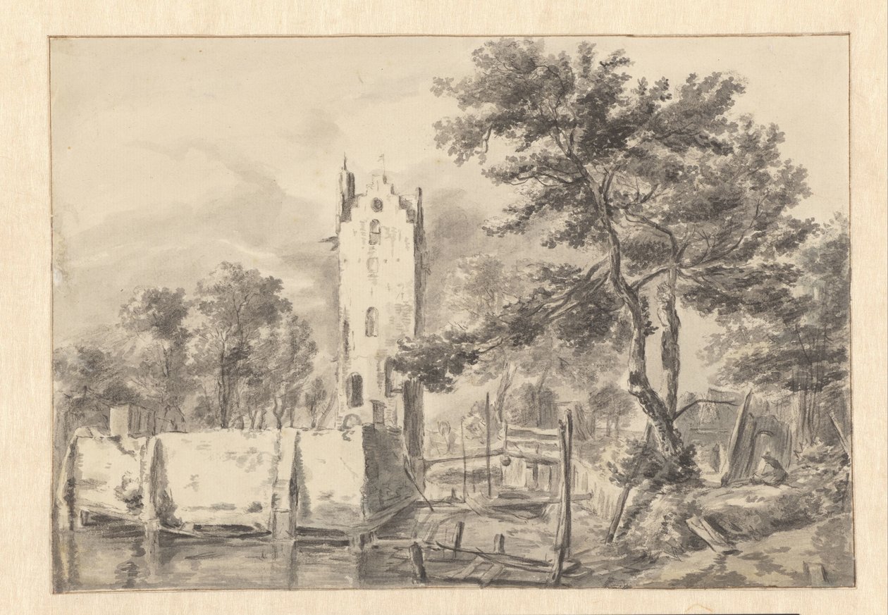 Utsikt over Kostverloren Manor på Amstel av Jan van Kessel