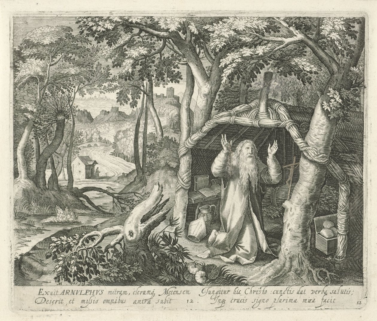 H. Arnulphus van Metz som eremitt Hellige og eremitter (serietittel) av Jan van Londerseel