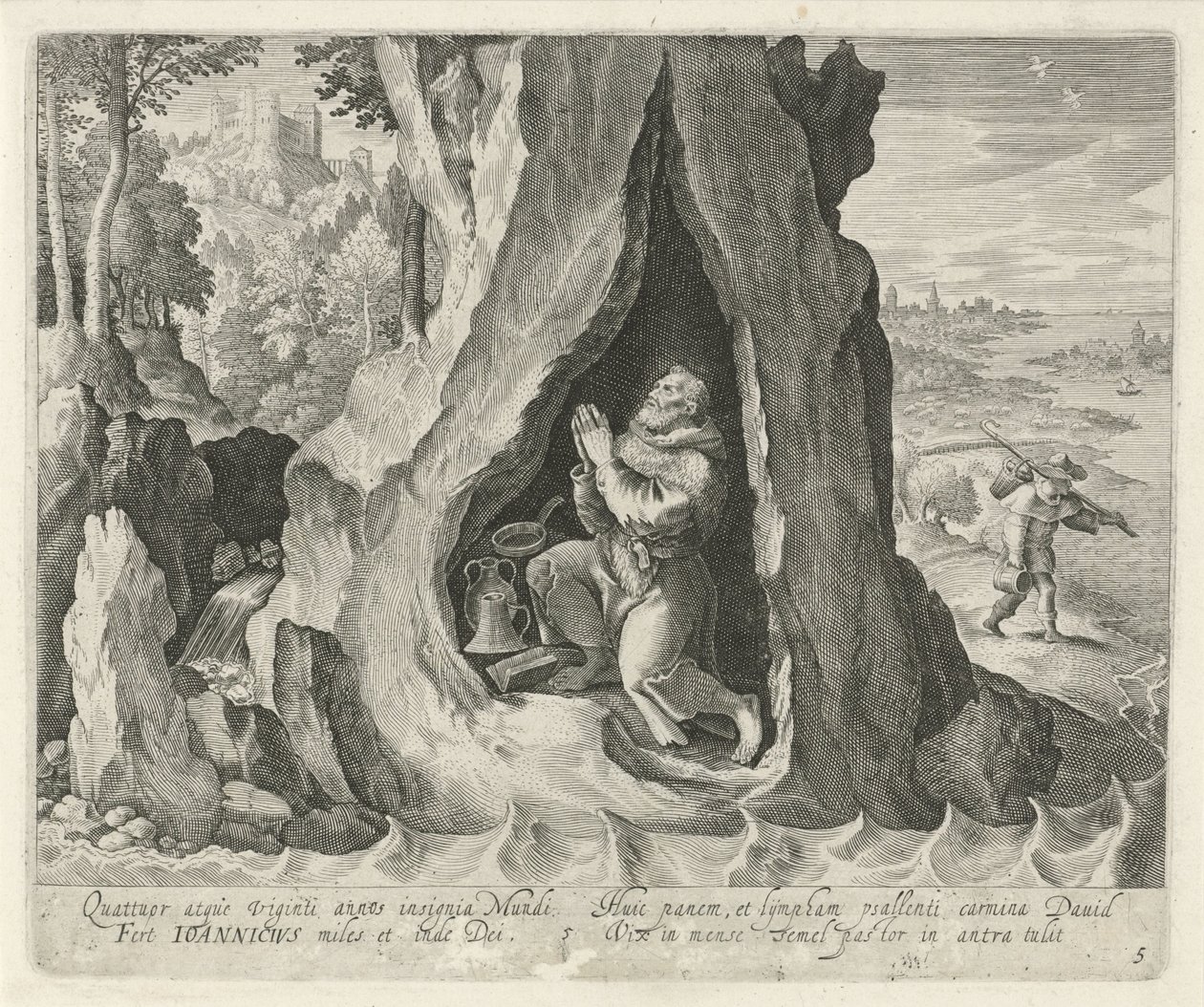 H. Johannicius av Bithynia som eremitthellige og eremitter (serietittel) av Jan van Londerseel