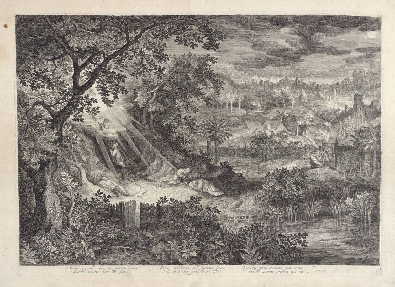 Landskap med Kristus i Getsemane hage av Jan van Londerseel