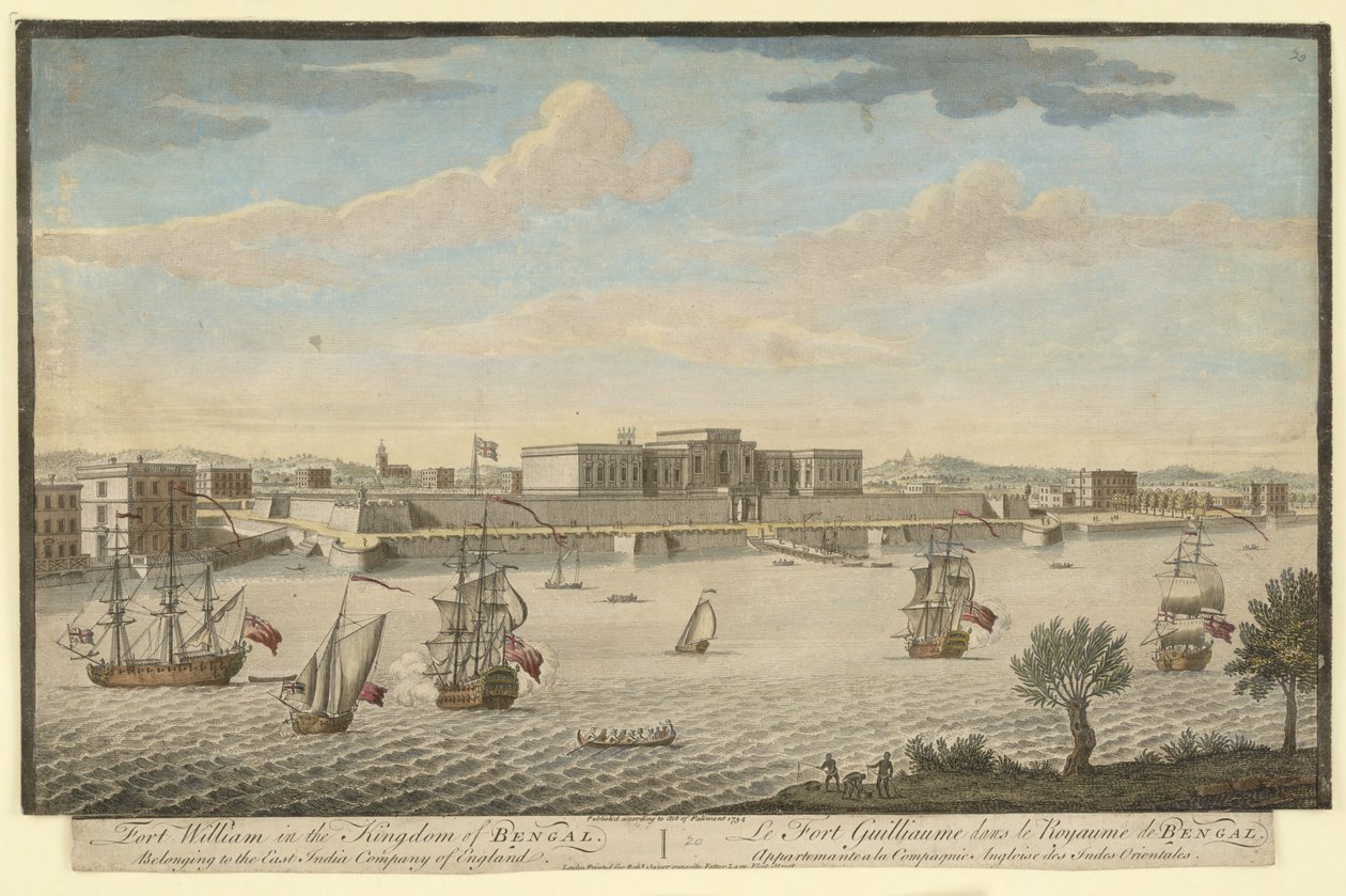 Fort William i kongeriket Bengal som tilhører East India Company of England av Jan van Ryne