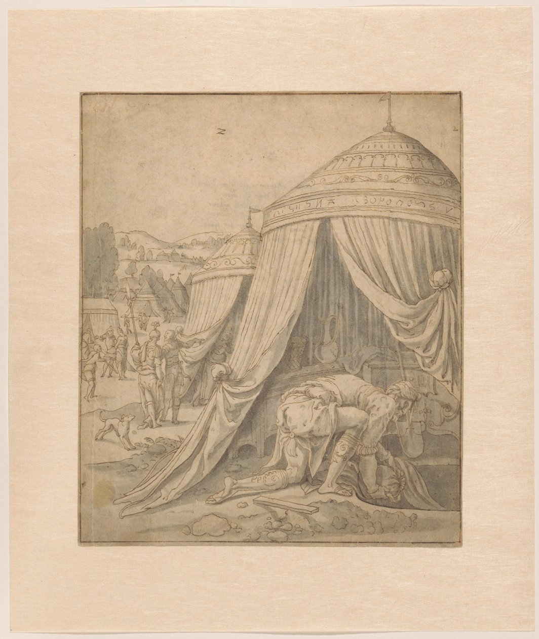 Acham begraver den stjålne eiendommen av Jan van Scorel (school of)