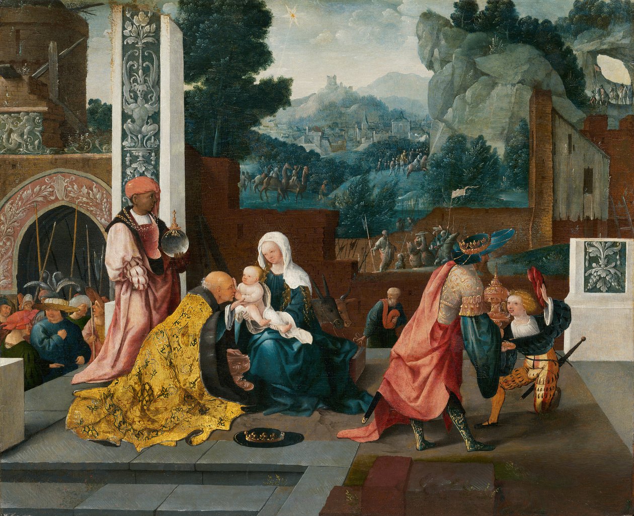 Tilbedelse av magiene, ca. 1519. av Jan van Scorel
