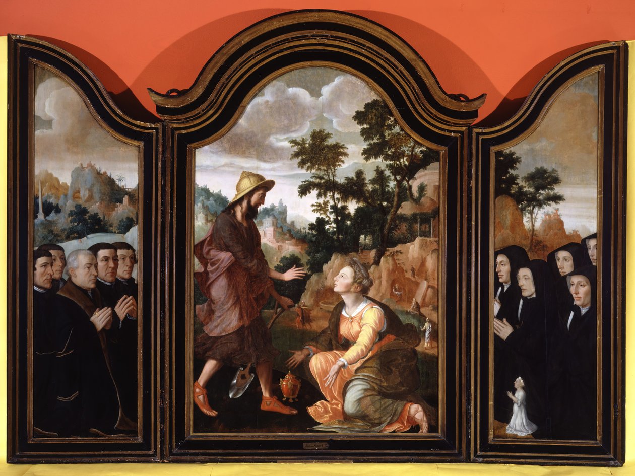 Noli Me Tangere, givere i vingene, 1548-1554. av Jan van Scorel