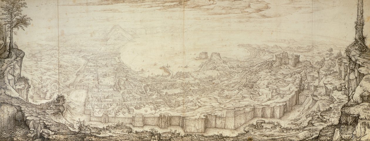 Utsikt over Napoli av Jan van Stinemolen