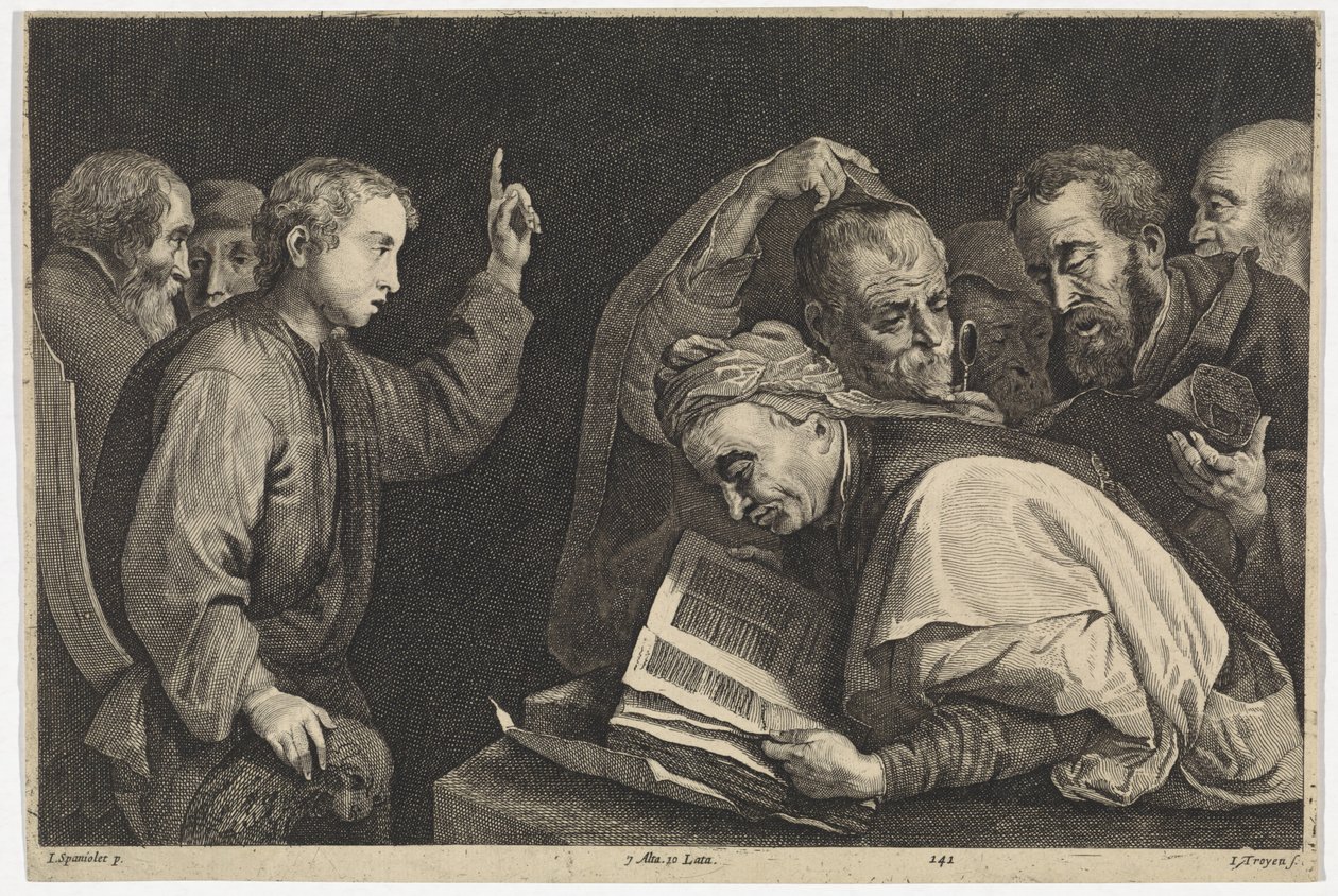 Twaalfjarige Kristus i templet Pictorial Theatre (serietittel) av Jan van Troyen