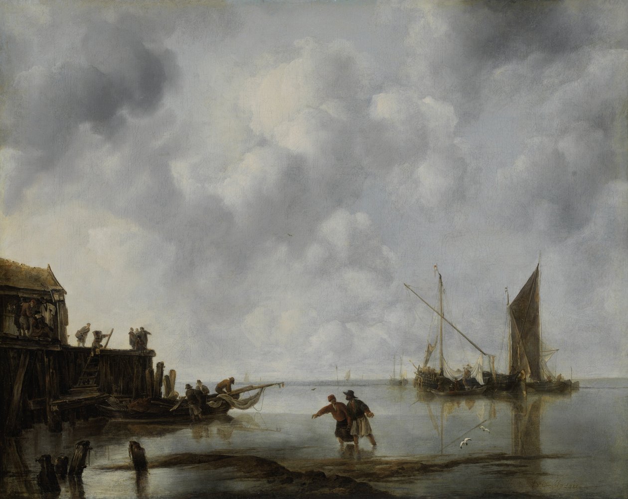 Fiskebåter i ro av Jan van de Cappelle