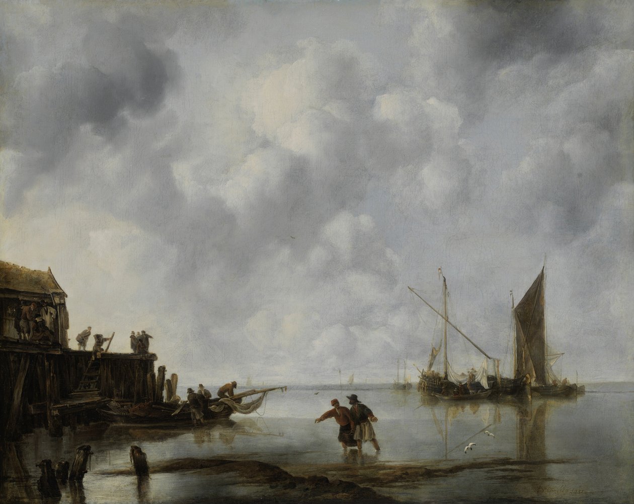 Fiskebåter i ro, 1651. av Jan van de Cappelle