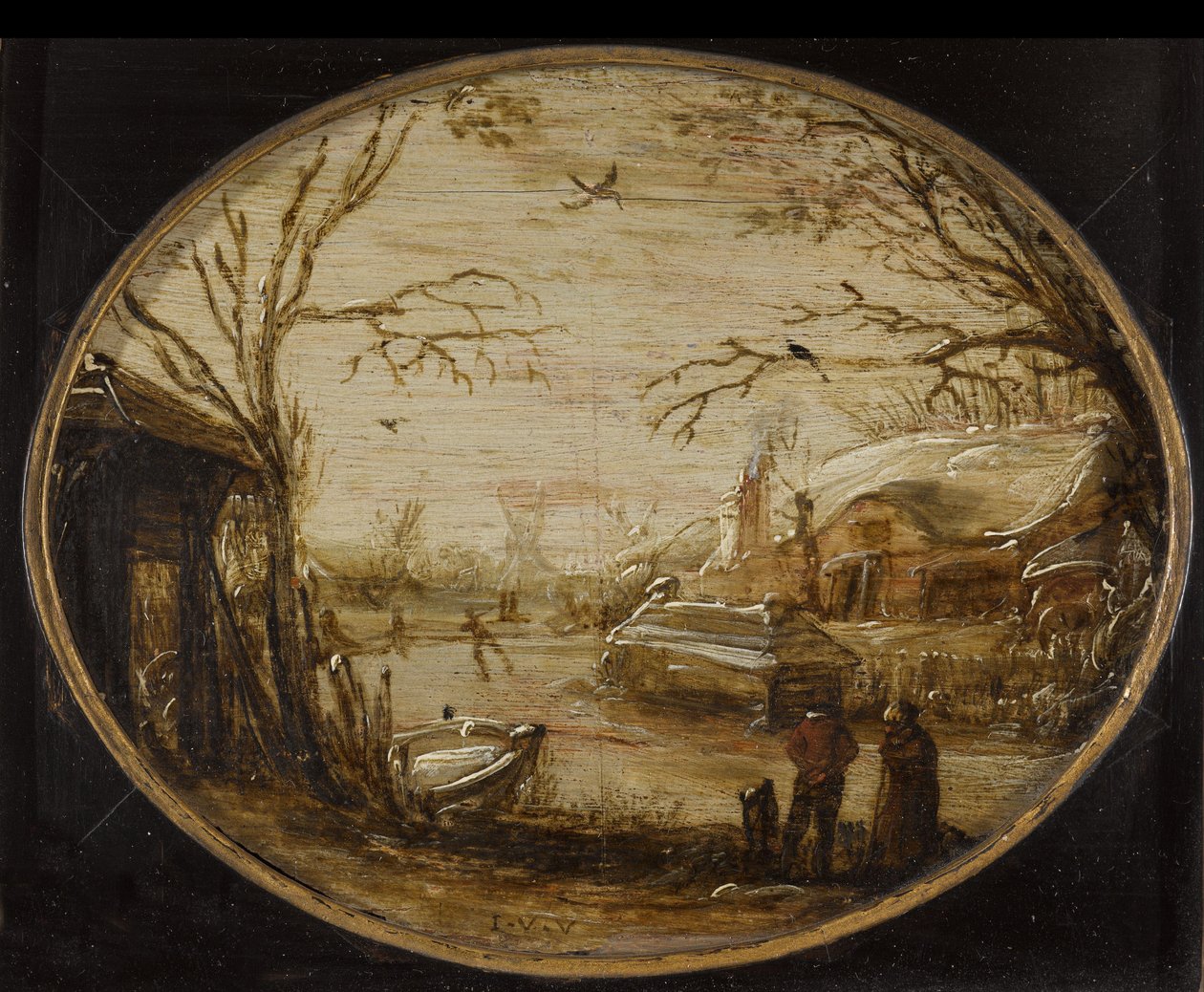 Vinterlandskap av Jan van de Velde (II) (attributed to)