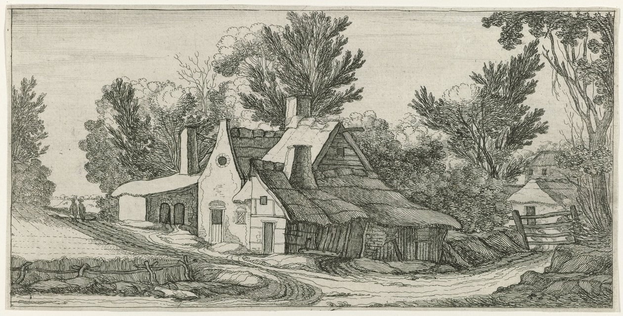 Landskap med gårder av Jan van de Velde (II) (manner of)