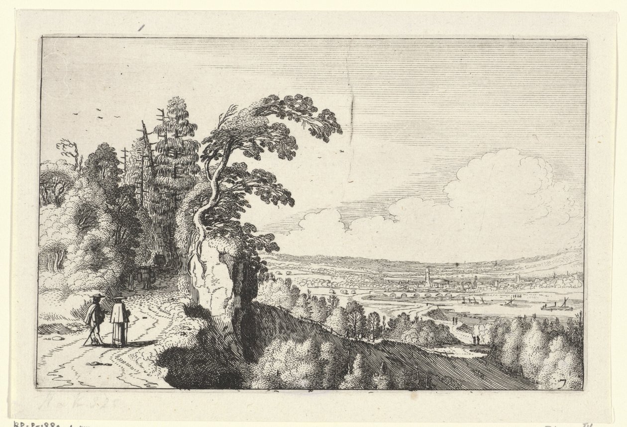 Utsikt over en dal Landskap (serietittel) Amenissimae aliquot requculae (serietittel) av Jan van de Velde (II)